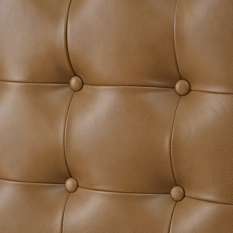 Herme Genuine Leather Solid Wood Platform Bed with Charging Ports - Image 30