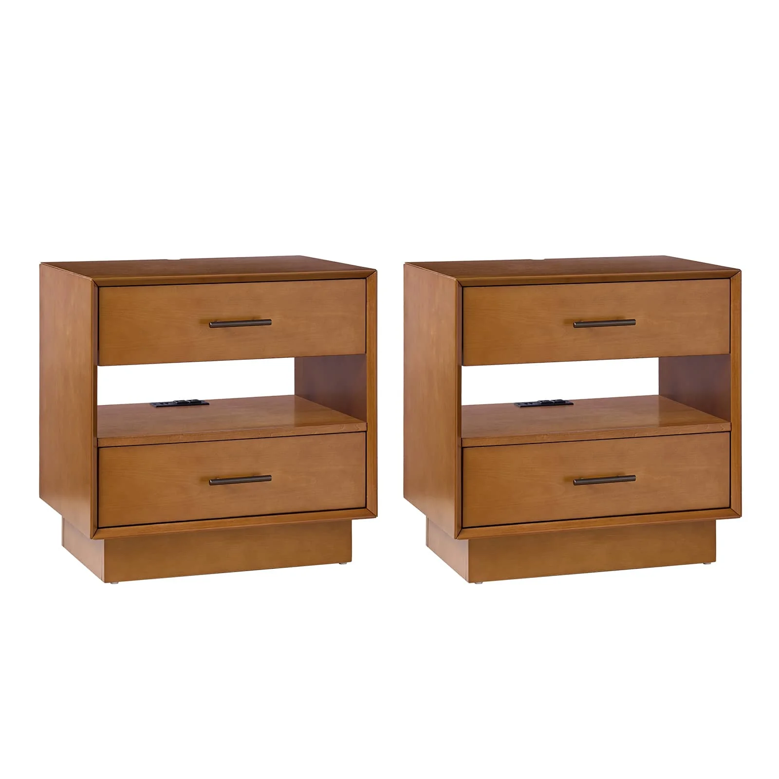 Yoel Hidden Drawer Nightstand with Built-in Outlets(Optional Types) - Image 19