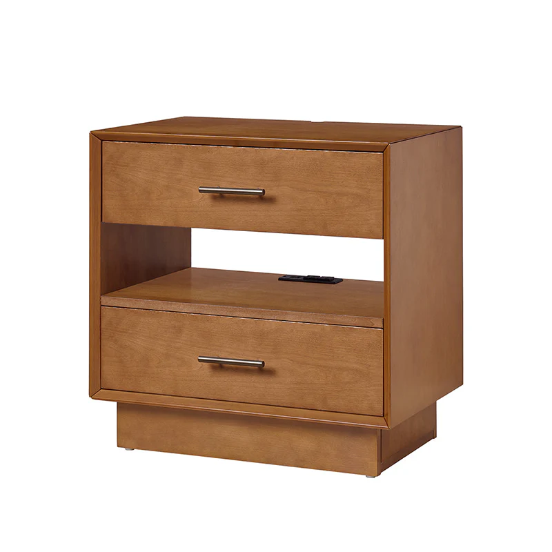 Yoel Hidden Drawer Nightstand with Built-in Outlets(Optional Types) - Image 5