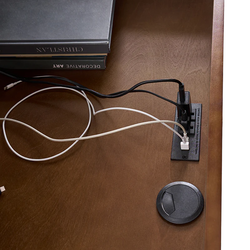 Reg  Mid-century Desk with Two Power Outlets - Image 8