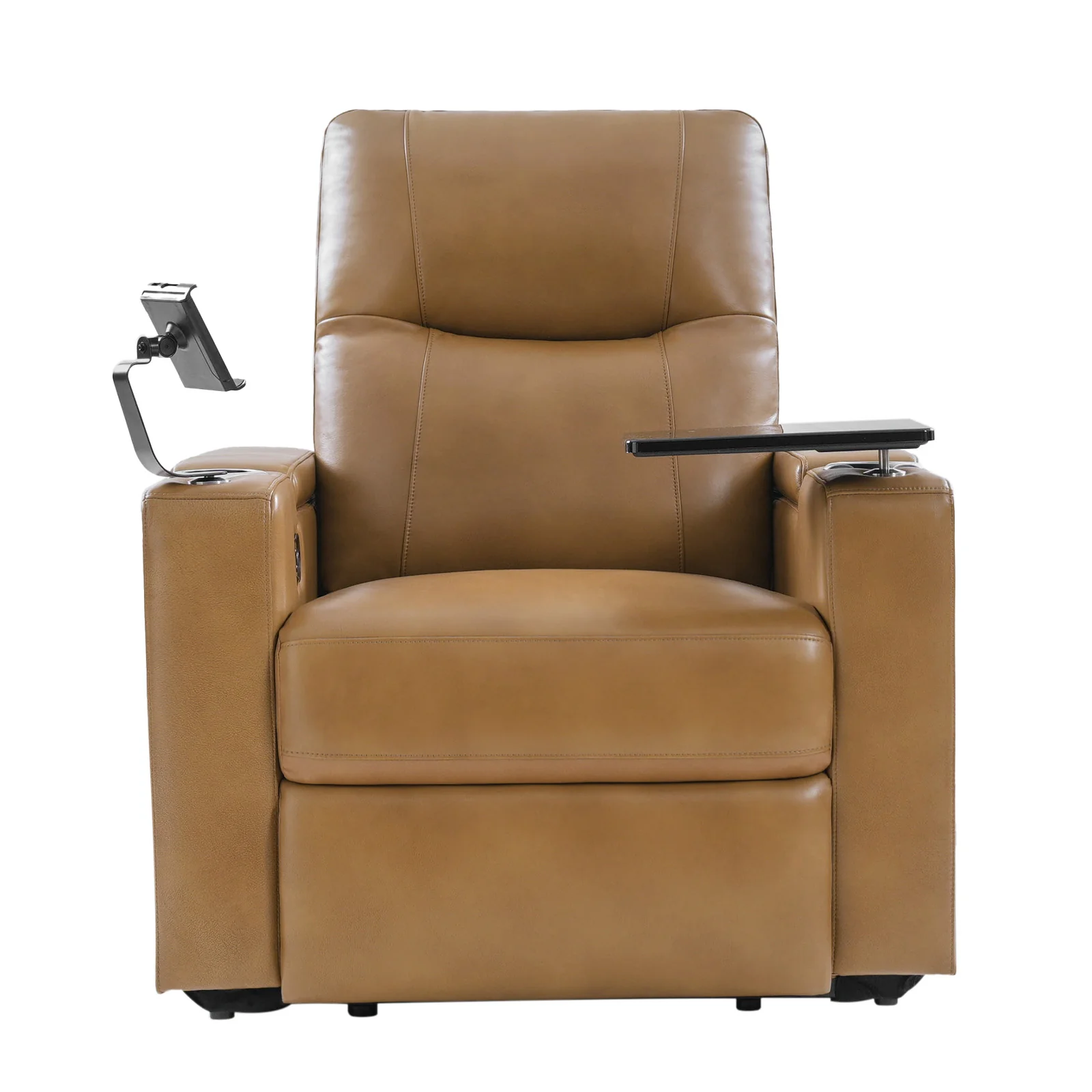 Iliana Electric Genuine Leather Recliner with Small Table and Phone Holder - Image 5