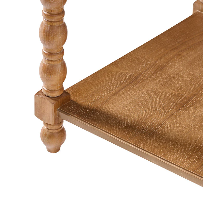 Ira 26" Tall Farmhouse Solid Wood End Table with Built-in Charging Outlets(Optional Types) - Image 44