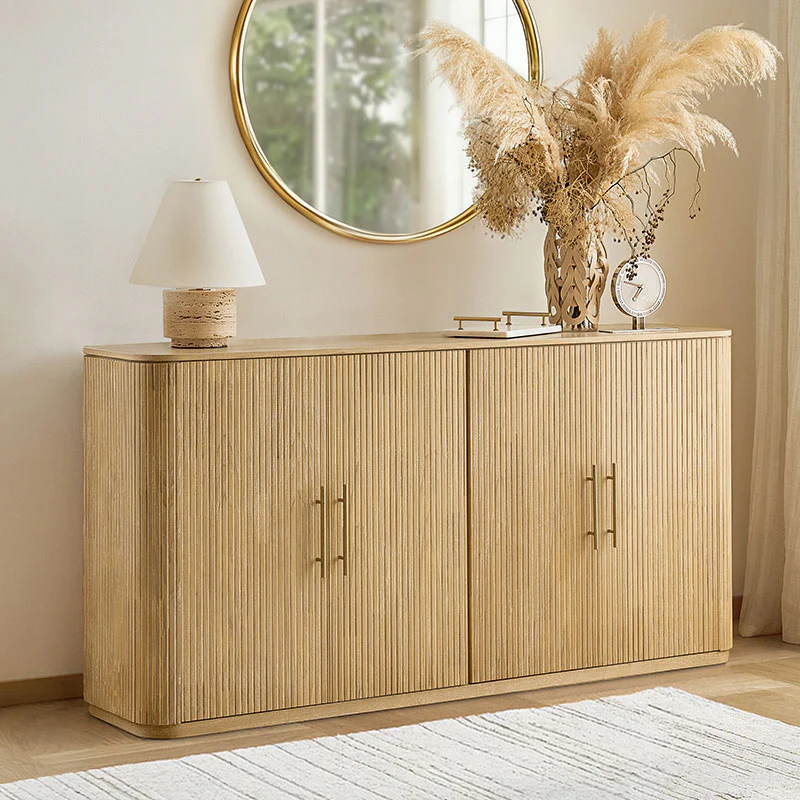 Ivan Fluted Premium Wood Cabinet - Image 2