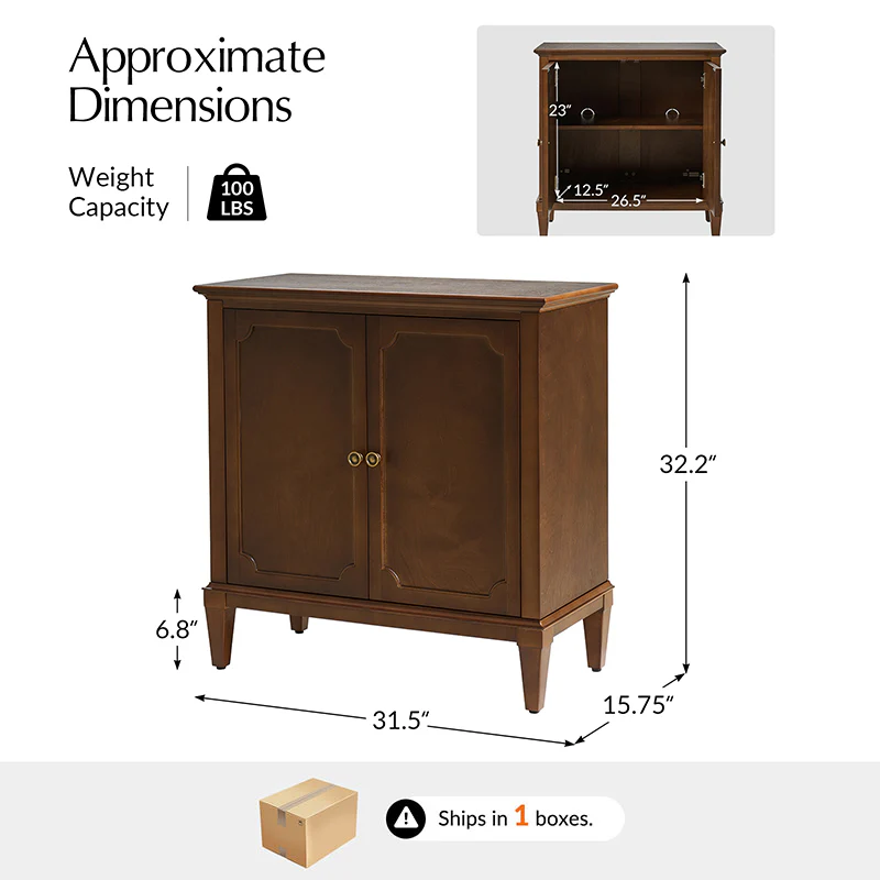Jane Wood Veneer Sideboard with Adjustable Shelves, Available in 2-Door or 4-Door Options - Image 27
