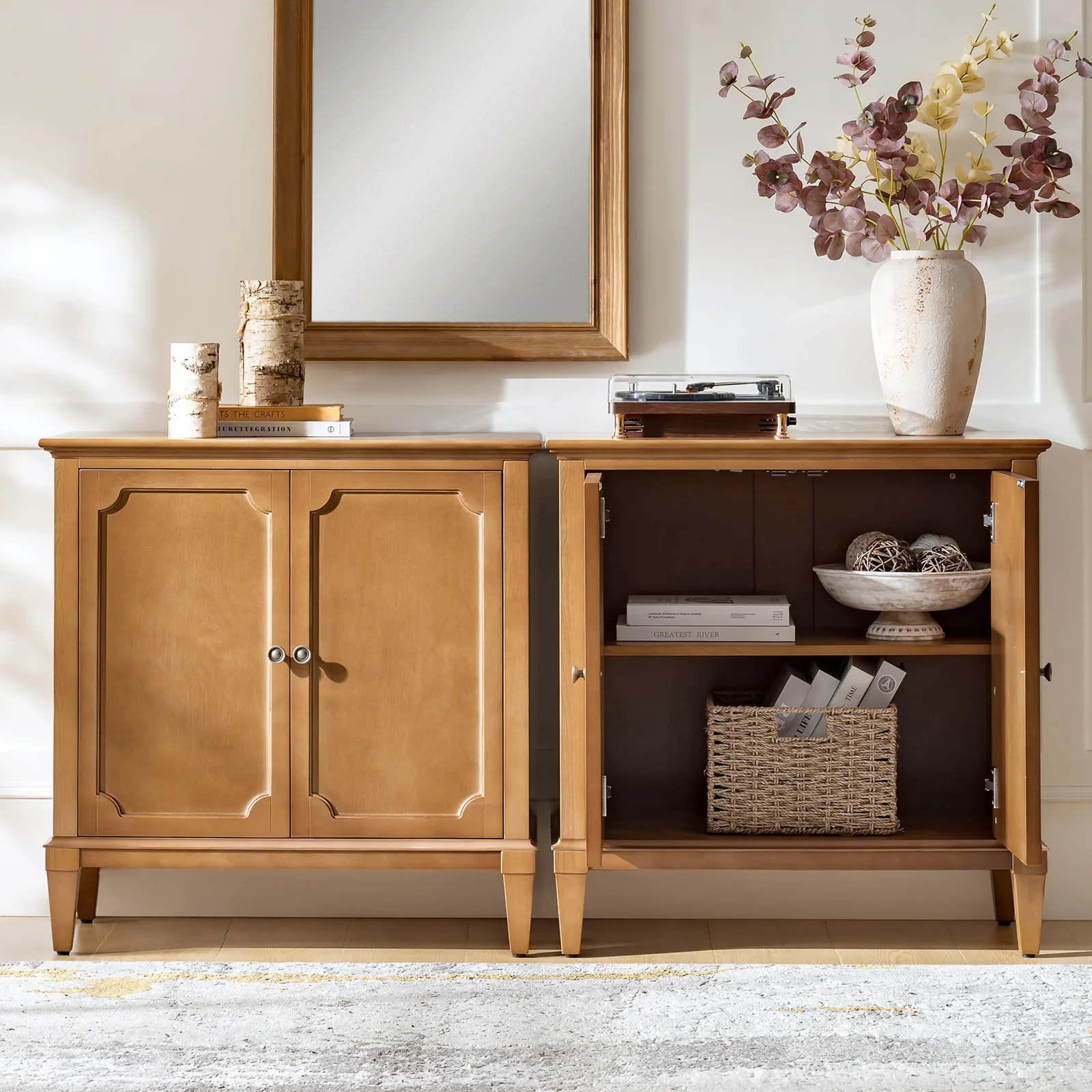 Jane Wood Veneer Sideboard with Adjustable Shelves, Available in 2-Door or 4-Door Options - Image 33