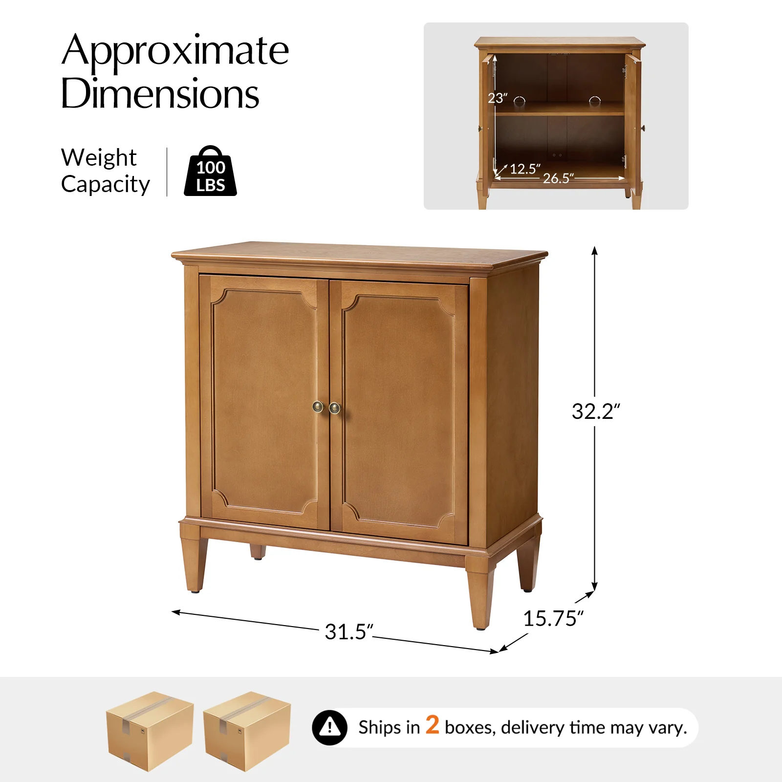 Jane Wood Veneer Sideboard with Adjustable Shelves, Available in 2-Door or 4-Door Options - Image 35