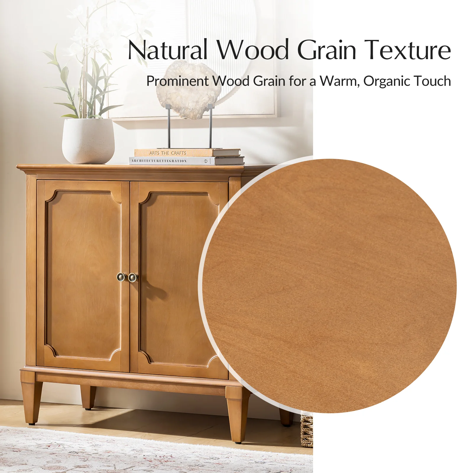 Jane Wood Veneer Sideboard with Adjustable Shelves, Available in 2-Door or 4-Door Options - Image 37