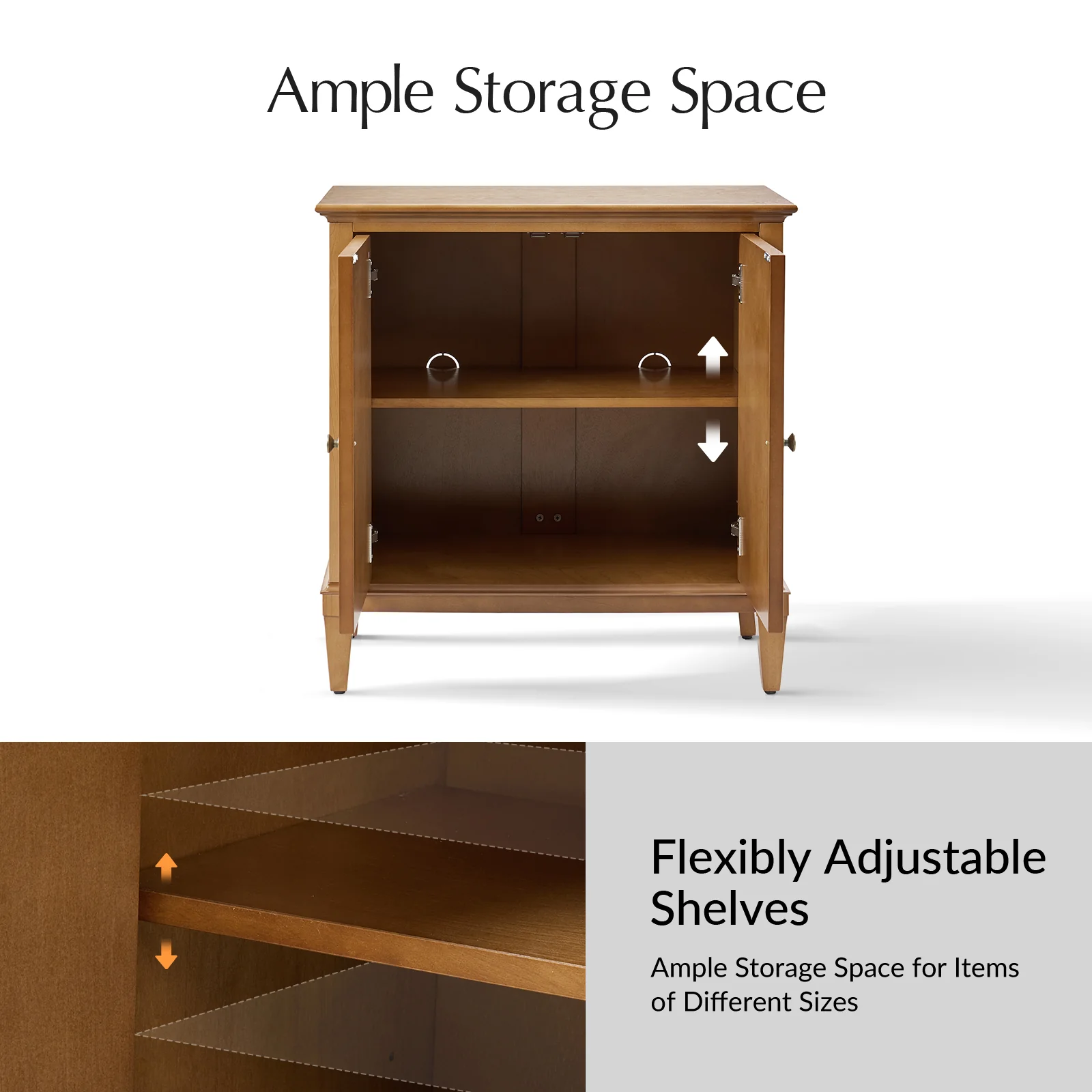 Jane Wood Veneer Sideboard with Adjustable Shelves, Available in 2-Door or 4-Door Options - Image 39