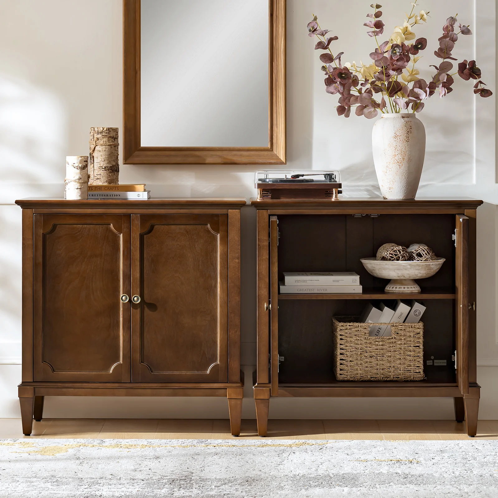 Jane Wood Veneer Sideboard with Adjustable Shelves, Available in 2-Door or 4-Door Options - Image 41