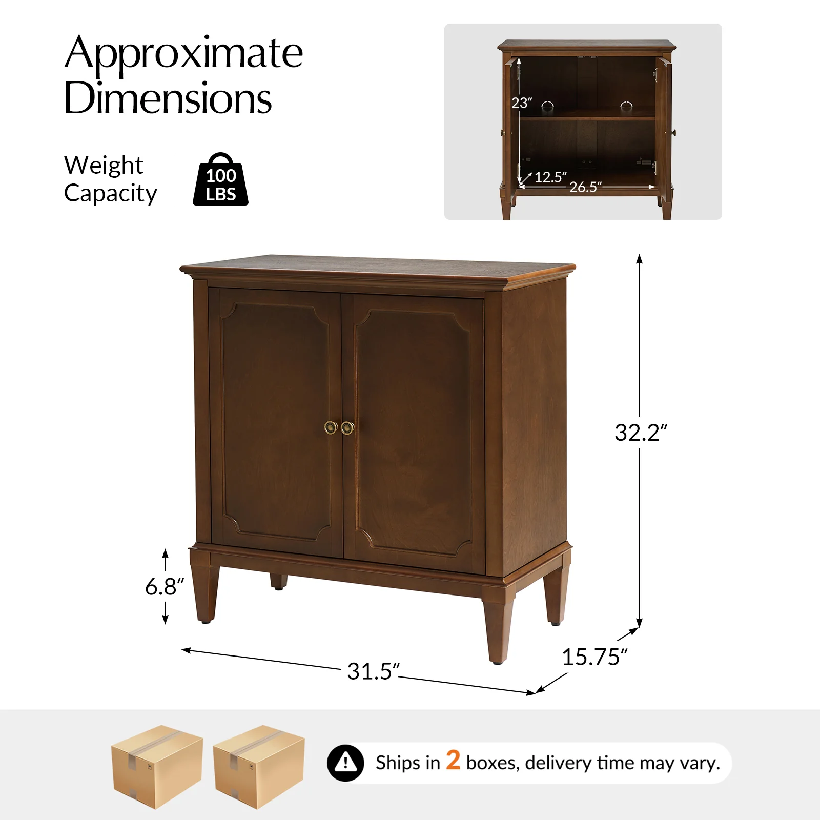 Jane Wood Veneer Sideboard with Adjustable Shelves, Available in 2-Door or 4-Door Options - Image 43