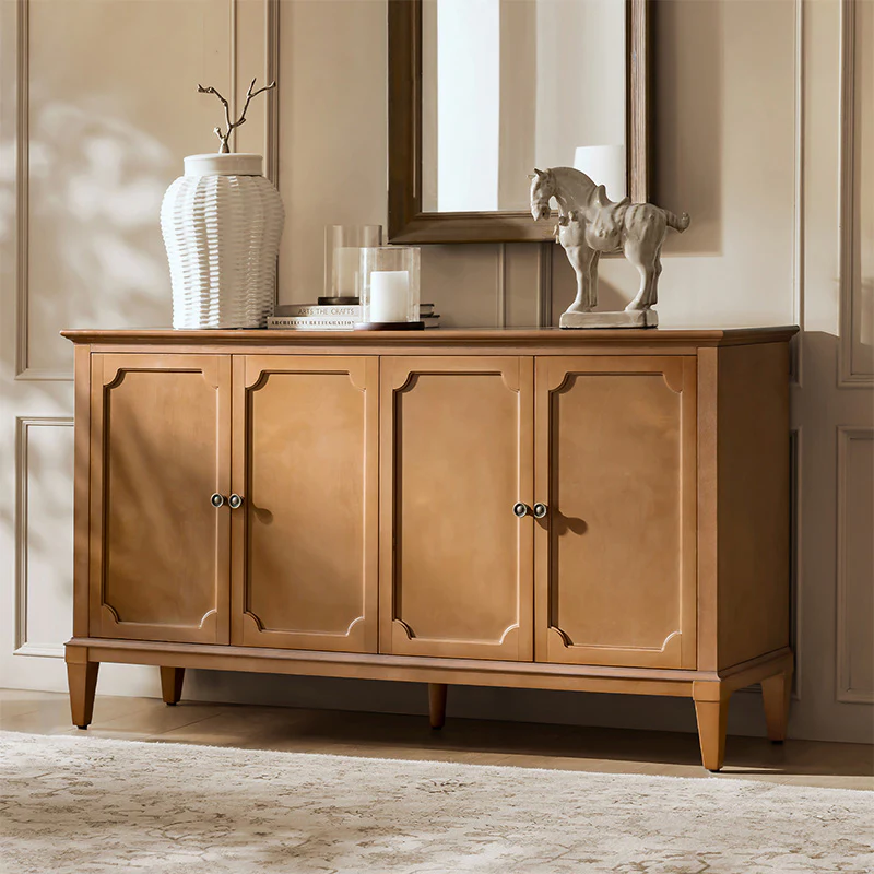 Jane Wood Veneer Sideboard with Adjustable Shelves, Available in 2-Door or 4-Door Options - Image 9