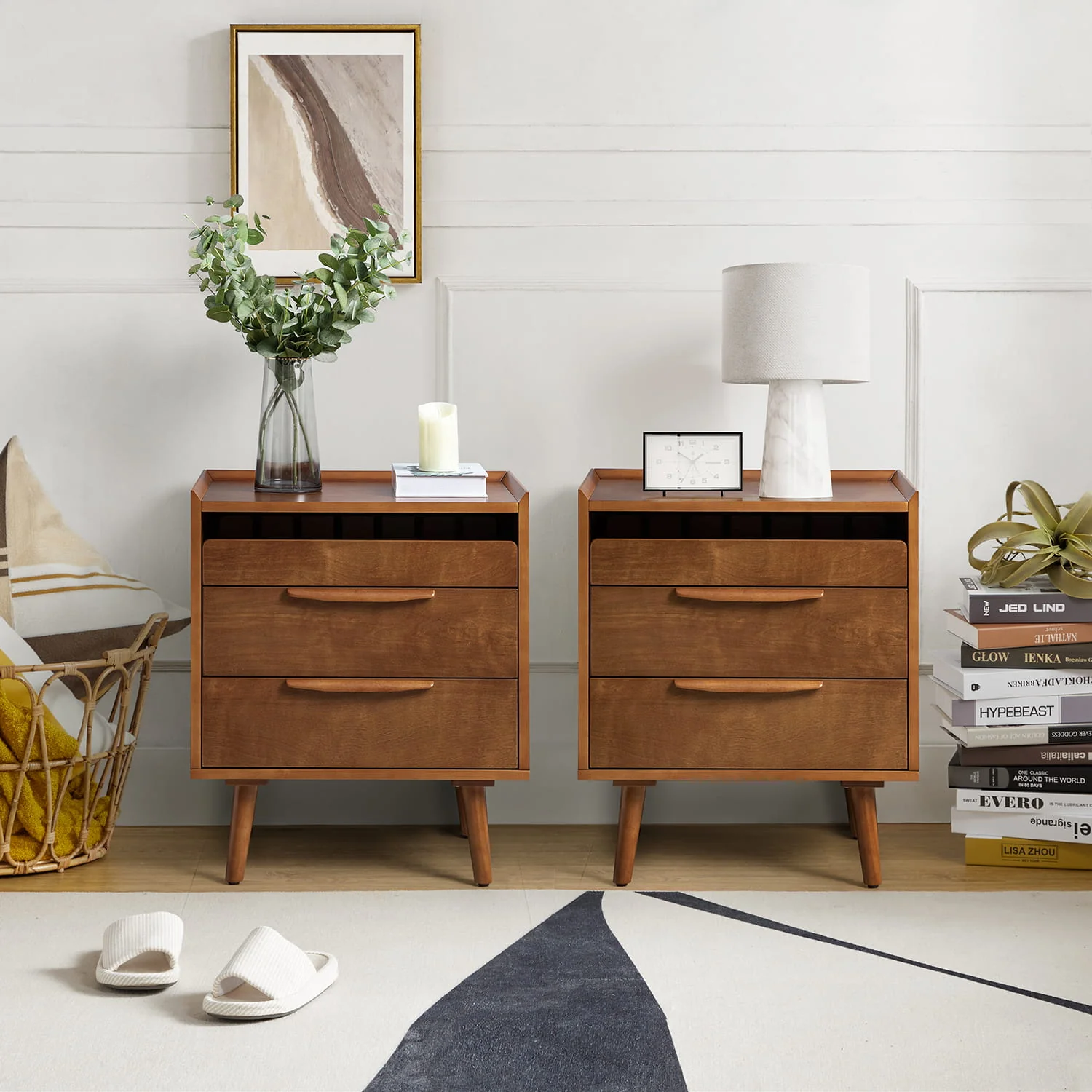 Janet Mid-Century Modern 3 - Drawer End Table(Optional Types) - Image 15