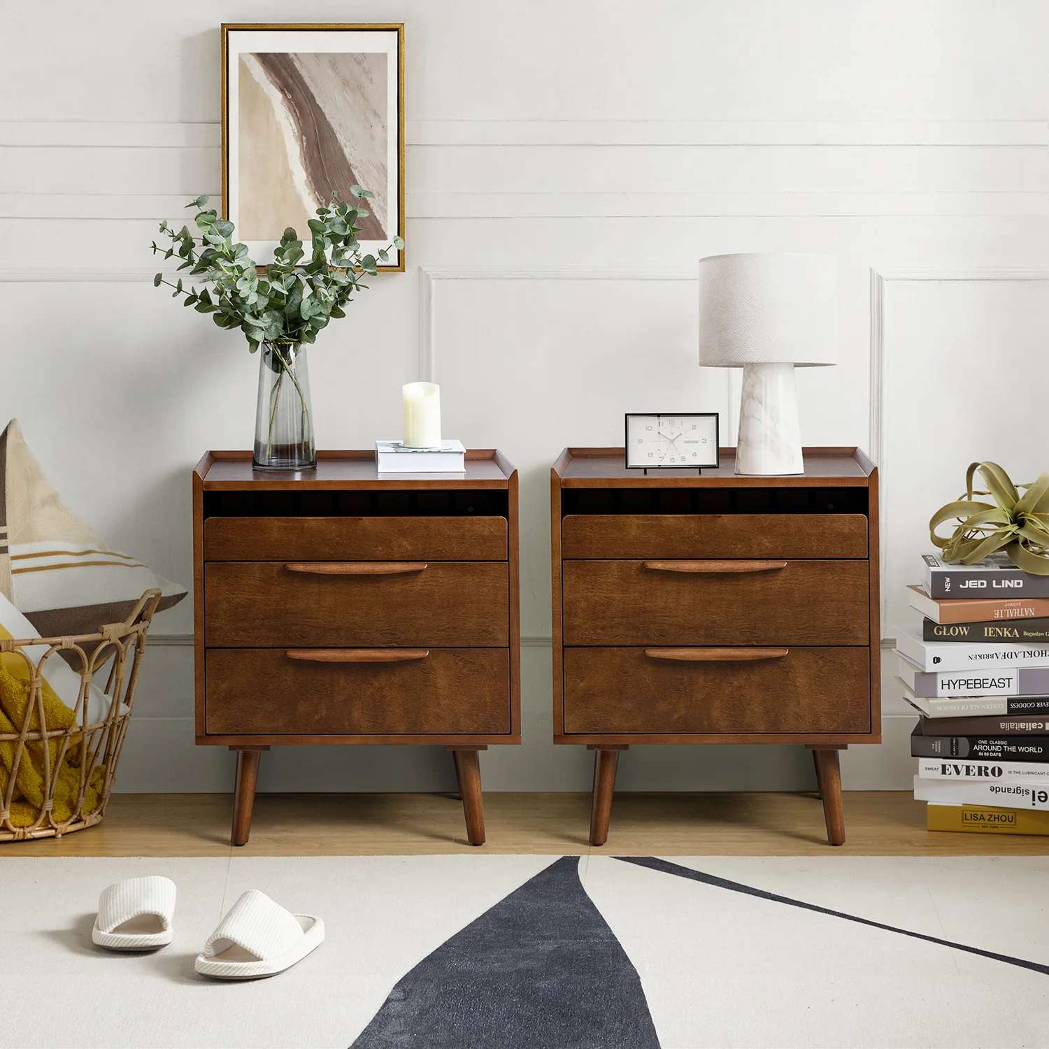 Janet Mid-Century Modern 3 - Drawer End Table(Optional Types) - Image 21