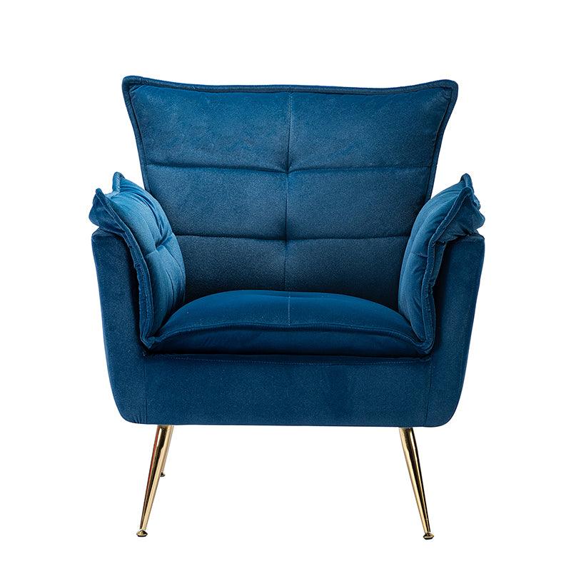 Jaxon Modern Velvet Accent Armchair with Gold Metal Legs - Image 12