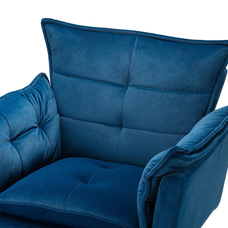 Jaxon Modern Velvet Accent Armchair with Gold Metal Legs - Image 14