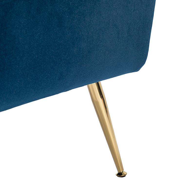 Jaxon Modern Velvet Accent Armchair with Gold Metal Legs - Image 16