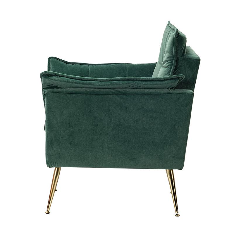 Jaxon Modern Velvet Accent Armchair with Gold Metal Legs - Image 30