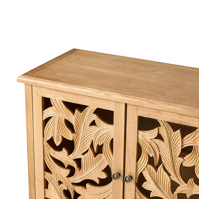 Jordan 63″ Wide 4-Door Sideboard – Solid Wood Console Cabinet - Image 15