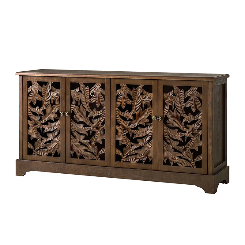 Jordan 63″ Wide 4-Door Sideboard – Solid Wood Console Cabinet - Image 5