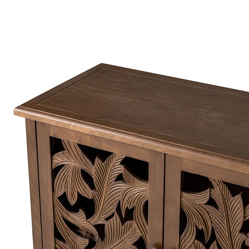 Jordan 63″ Wide 4-Door Sideboard – Solid Wood Console Cabinet - Image 7