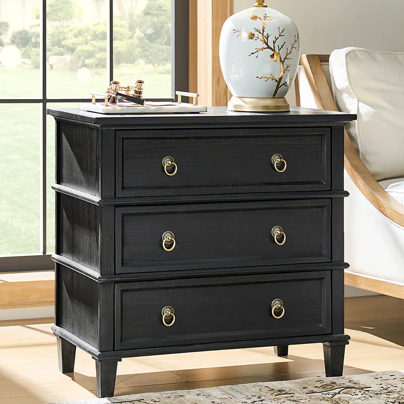 Jules Classic Solid Wood 3-Drawer End Table with USB Ports - Image 18