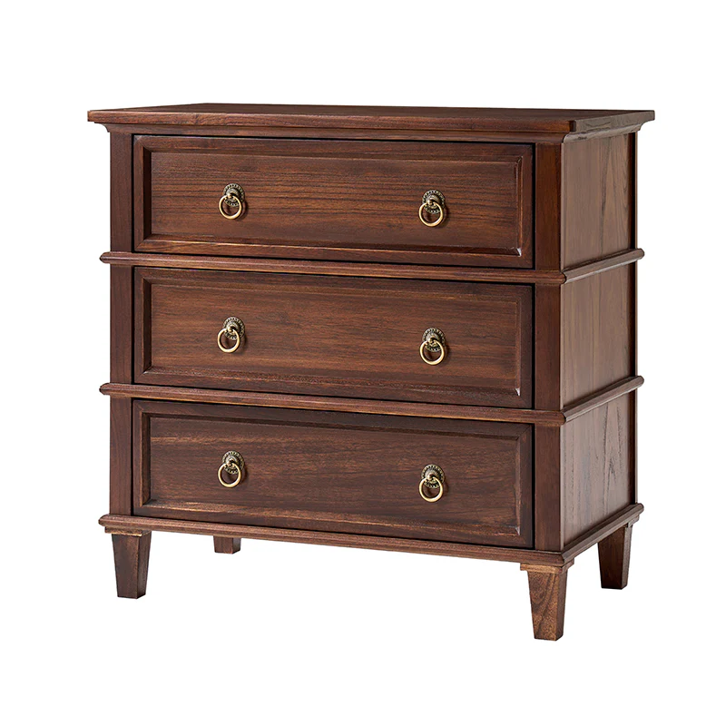 Jules Classic Solid Wood 3-Drawer End Table with USB Ports - Image 4