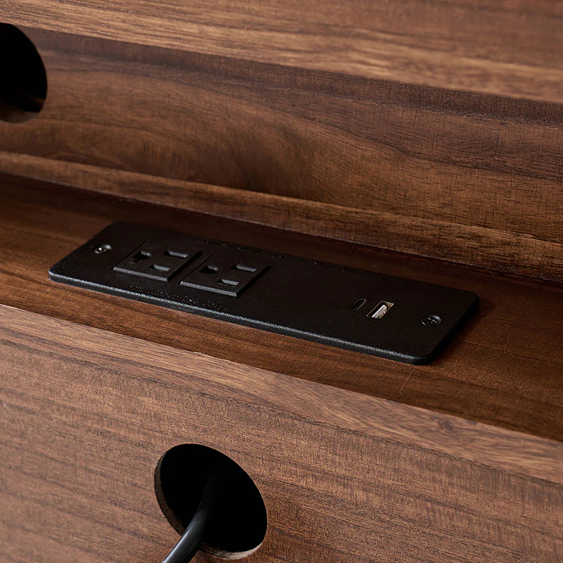 Jules Classic Solid Wood 3-Drawer End Table with USB Ports - Image 8