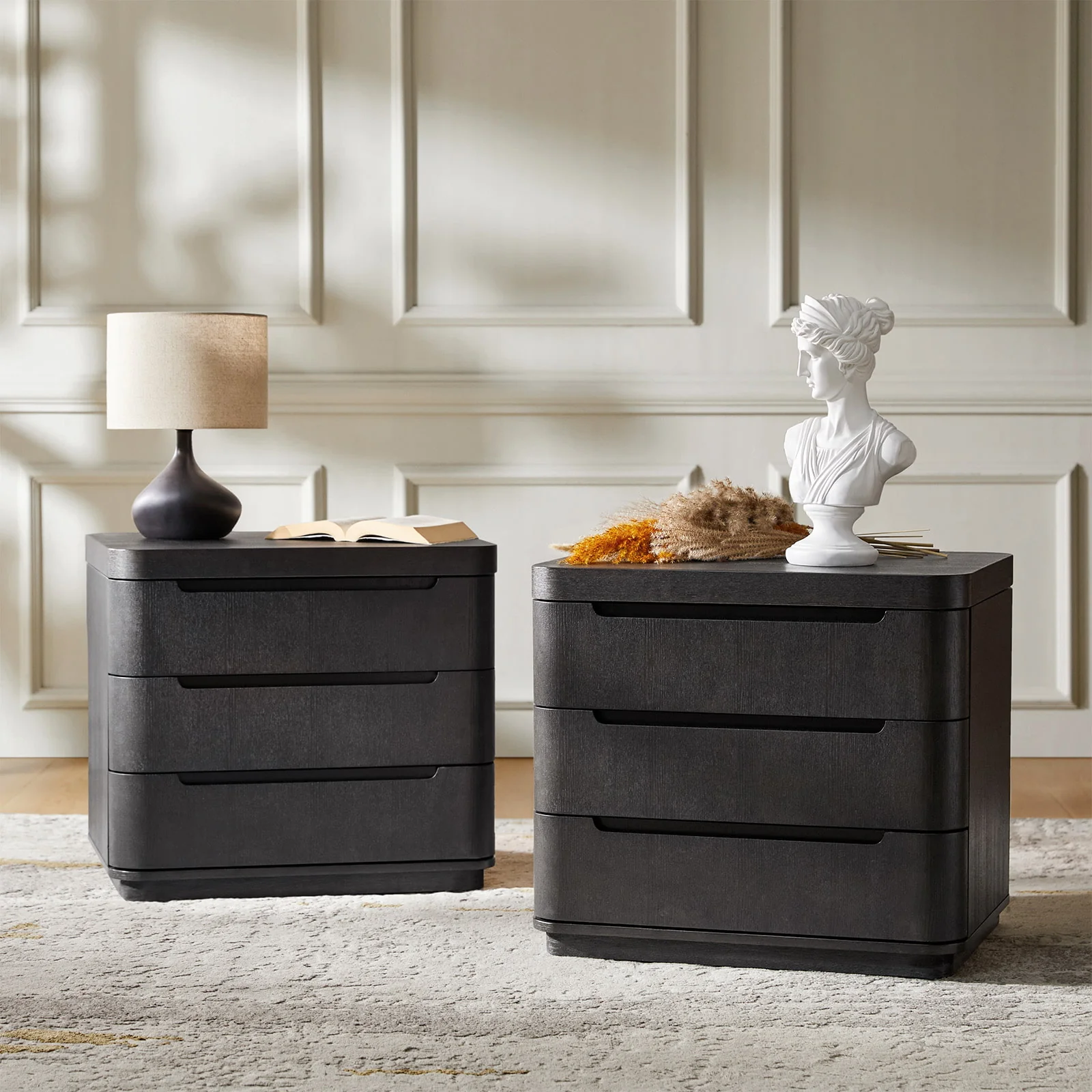 Ravona Large 3-Drawer Nightstand with Hidden Storage(Optional Types) - Image 18
