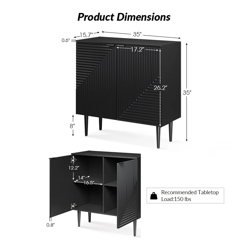 Lasse 35" Tall+2-Door Accent Cabinet - Image 11