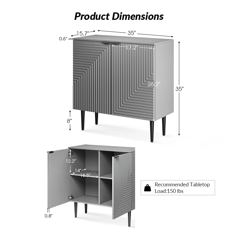 Lasse 35" Tall+2-Door Accent Cabinet - Image 27