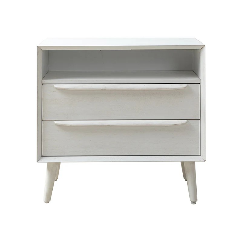 Lilian 2 - Drawer Mid Century End Table with Built-in Outlets(Optional Types) - Image 14