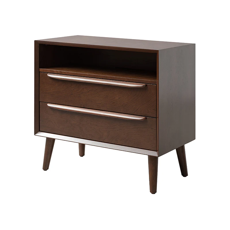 Lilian 2 - Drawer Mid Century End Table with Built-in Outlets(Optional Types) - Image 19