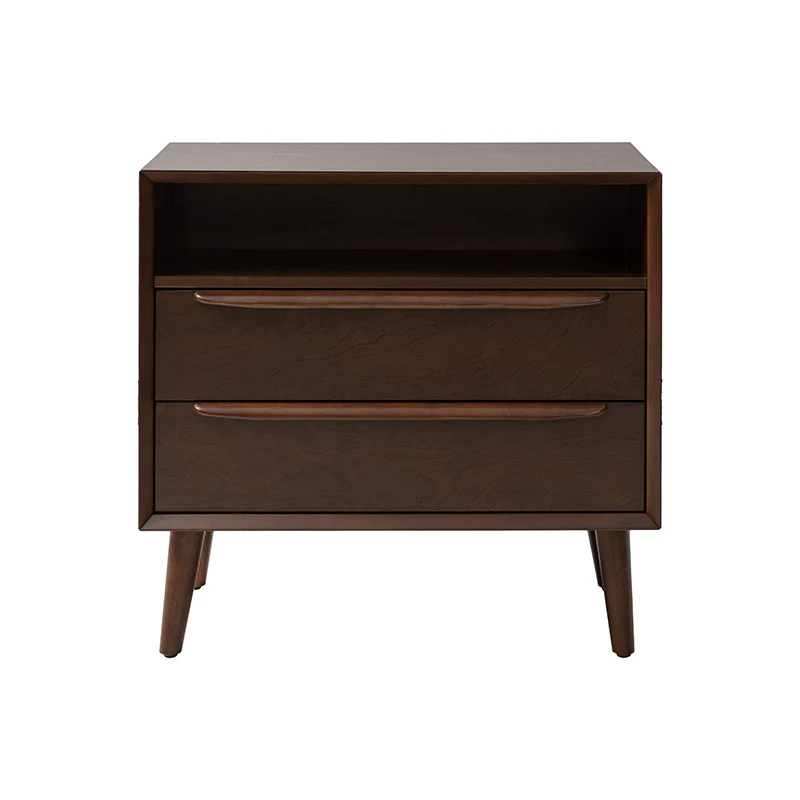 Lilian 2 - Drawer Mid Century End Table with Built-in Outlets(Optional Types) - Image 20