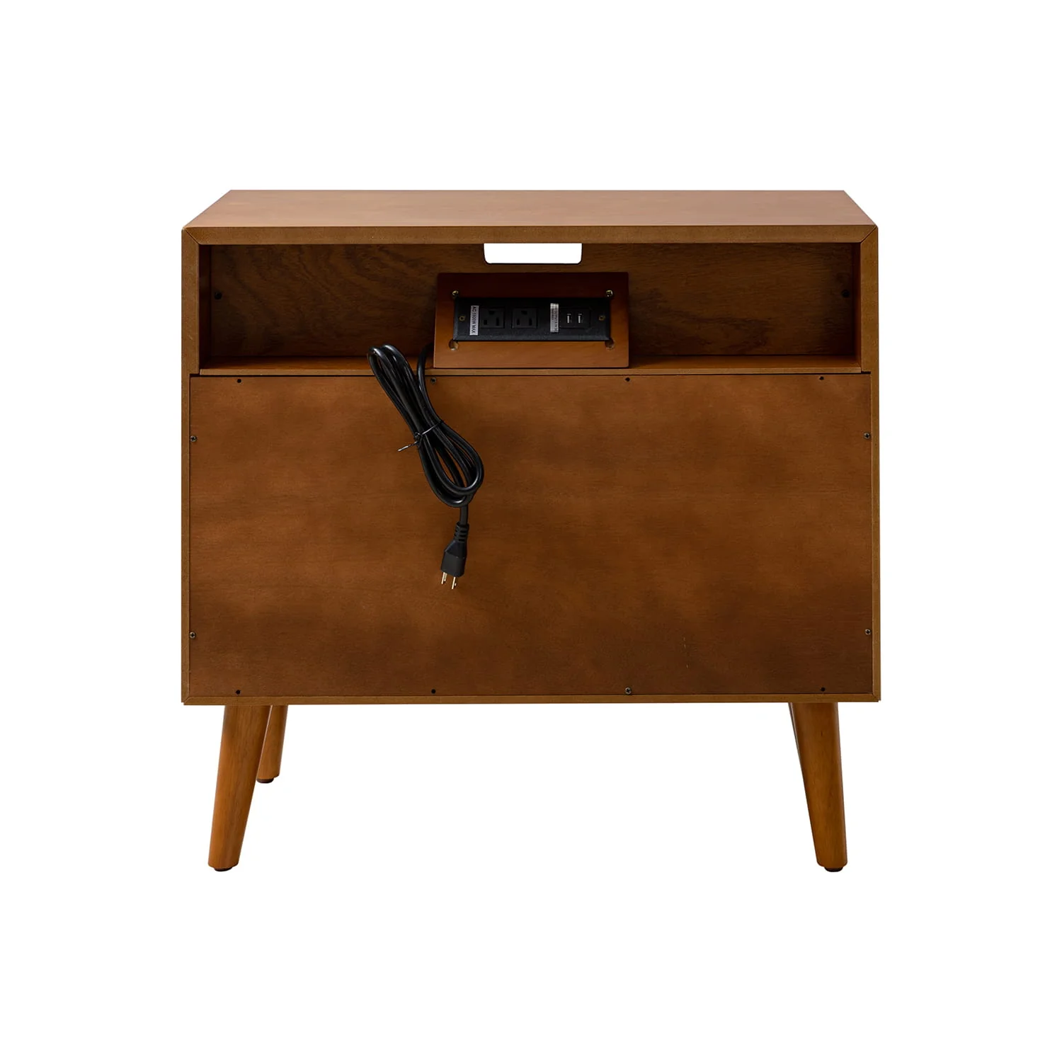 Lilian 2 - Drawer Mid Century End Table with Built-in Outlets(Optional Types) - Image 27