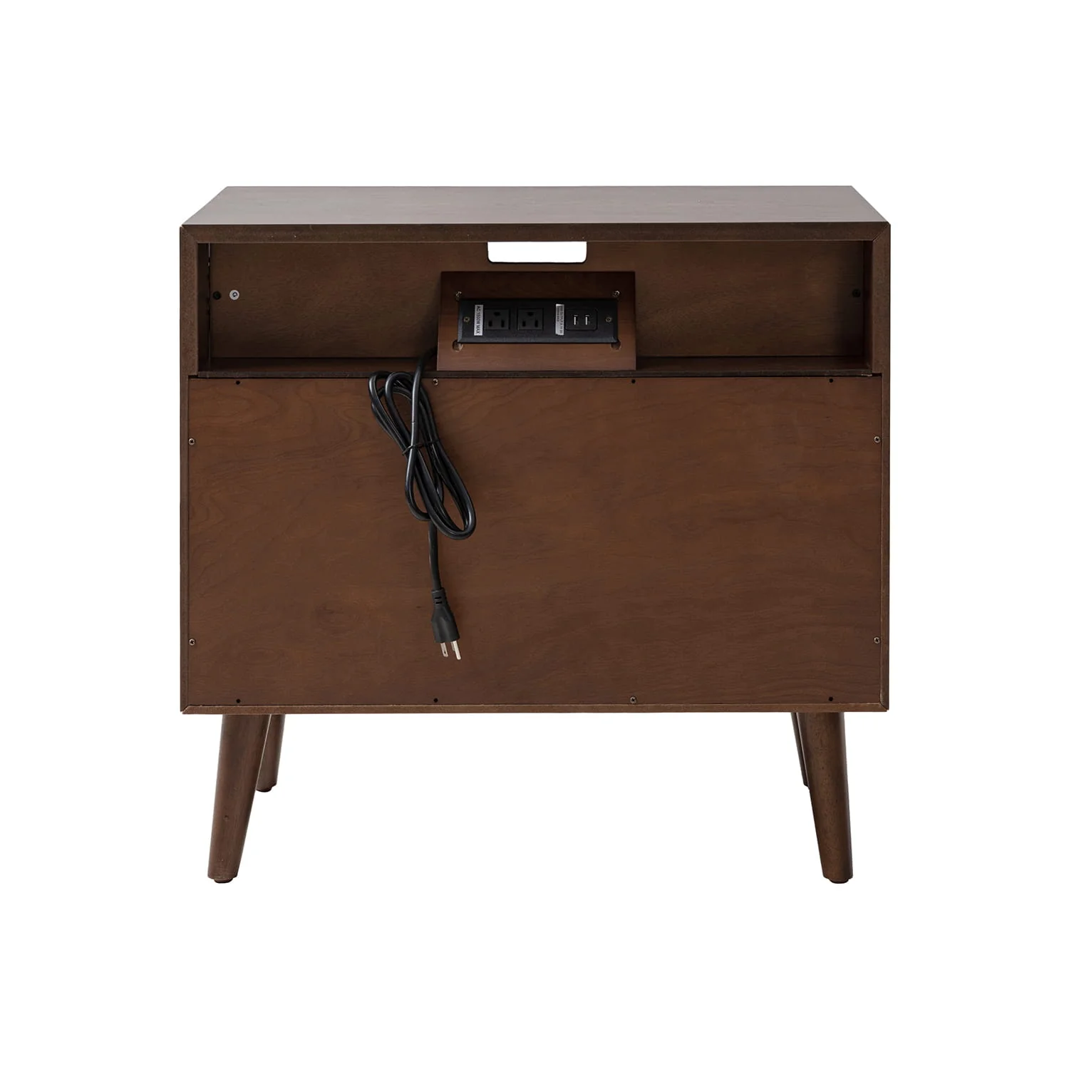 Lilian 2 - Drawer Mid Century End Table with Built-in Outlets(Optional Types) - Image 34