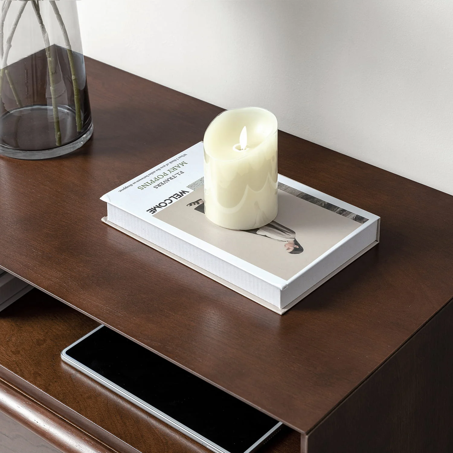 Lilian 2 - Drawer Mid Century End Table with Built-in Outlets(Optional Types) - Image 37