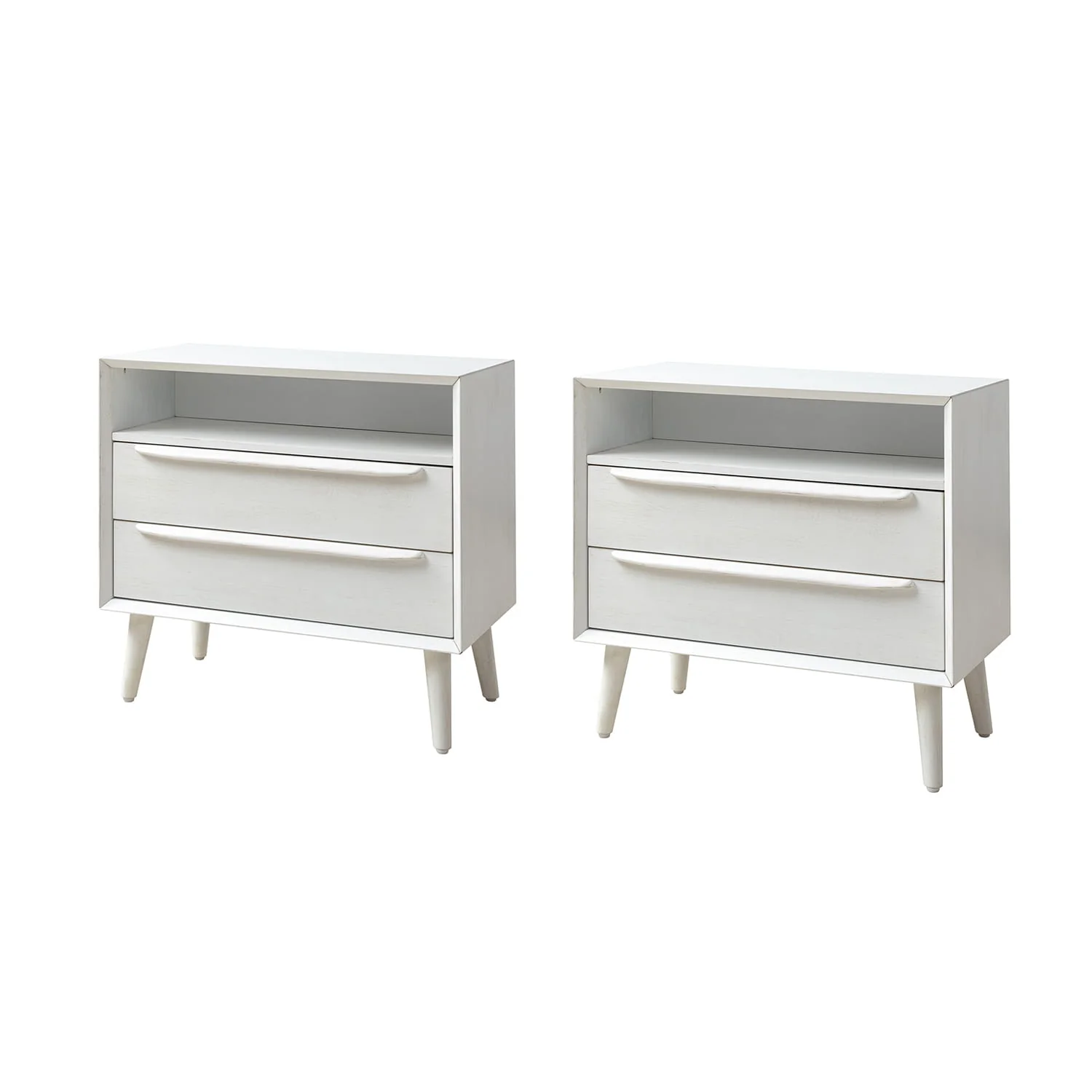 Lilian 2 - Drawer Mid Century End Table with Built-in Outlets(Optional Types) - Image 47