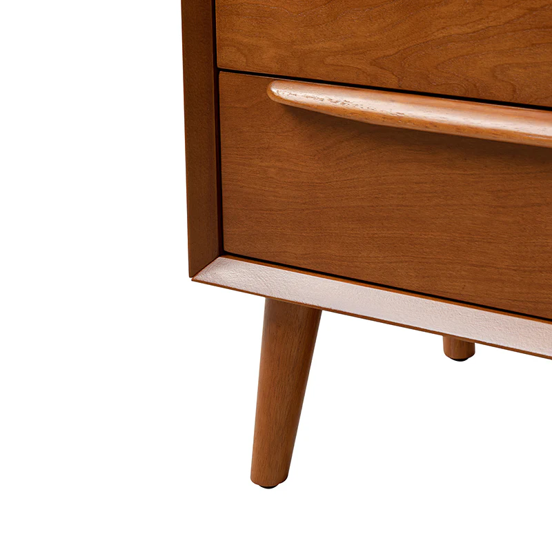 Lilian 2 - Drawer Mid Century End Table with Built-in Outlets(Optional Types) - Image 6
