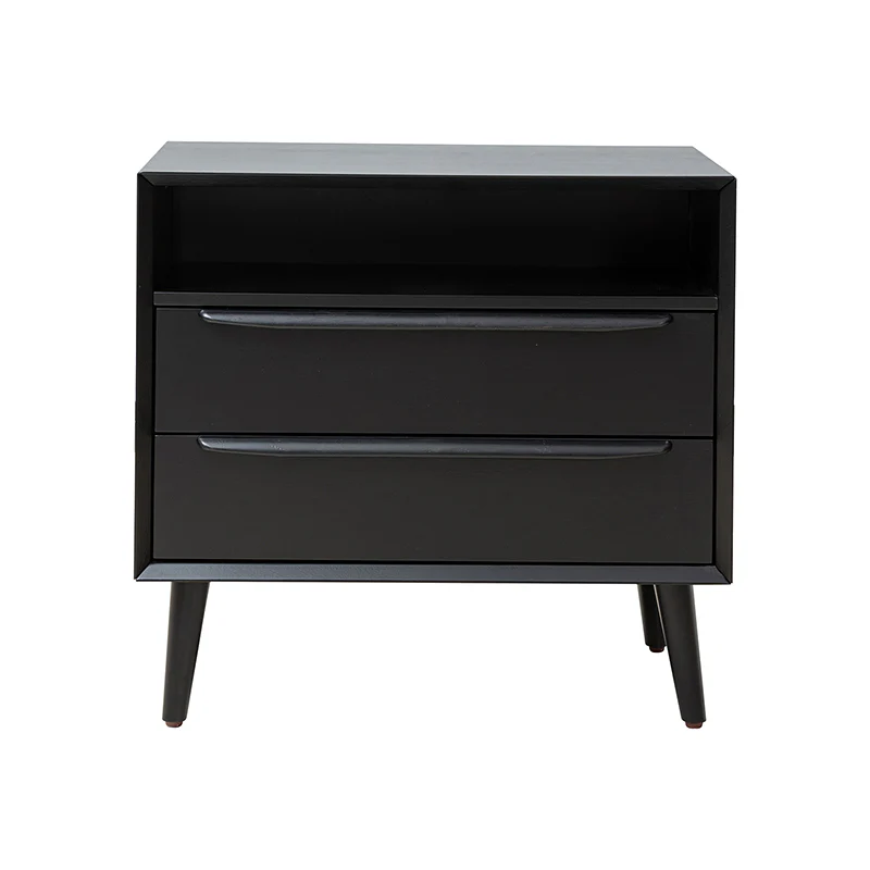Lilian 2 - Drawer Mid Century End Table with Built-in Outlets(Optional Types) - Image 8