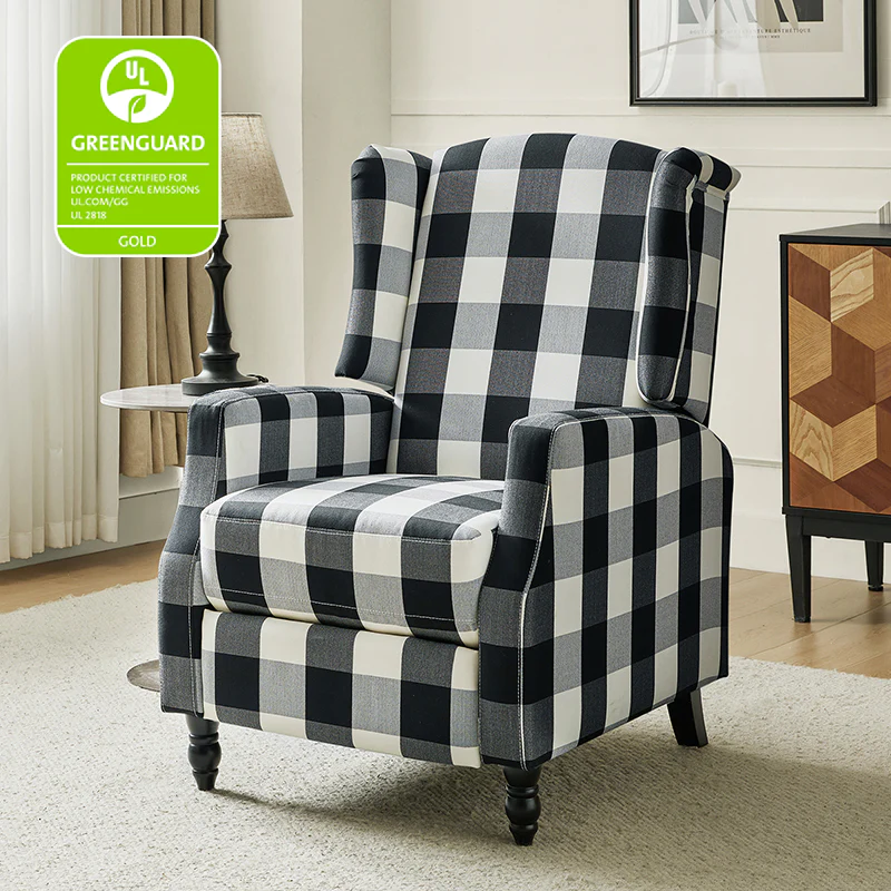 Lilith Upholstered Recliner Chair with Adjustable Backrest & Footrest - Image 10