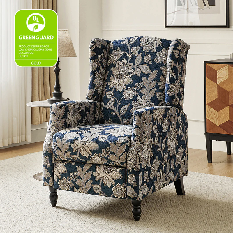 Lilith Upholstered Recliner Chair with Adjustable Backrest & Footrest - Image 18