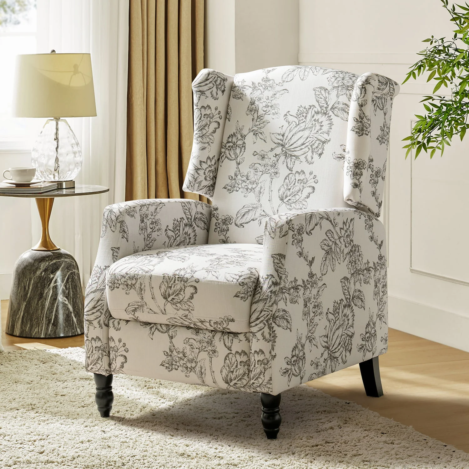Lilith Upholstered Recliner Chair with Adjustable Backrest & Footrest - Image 25