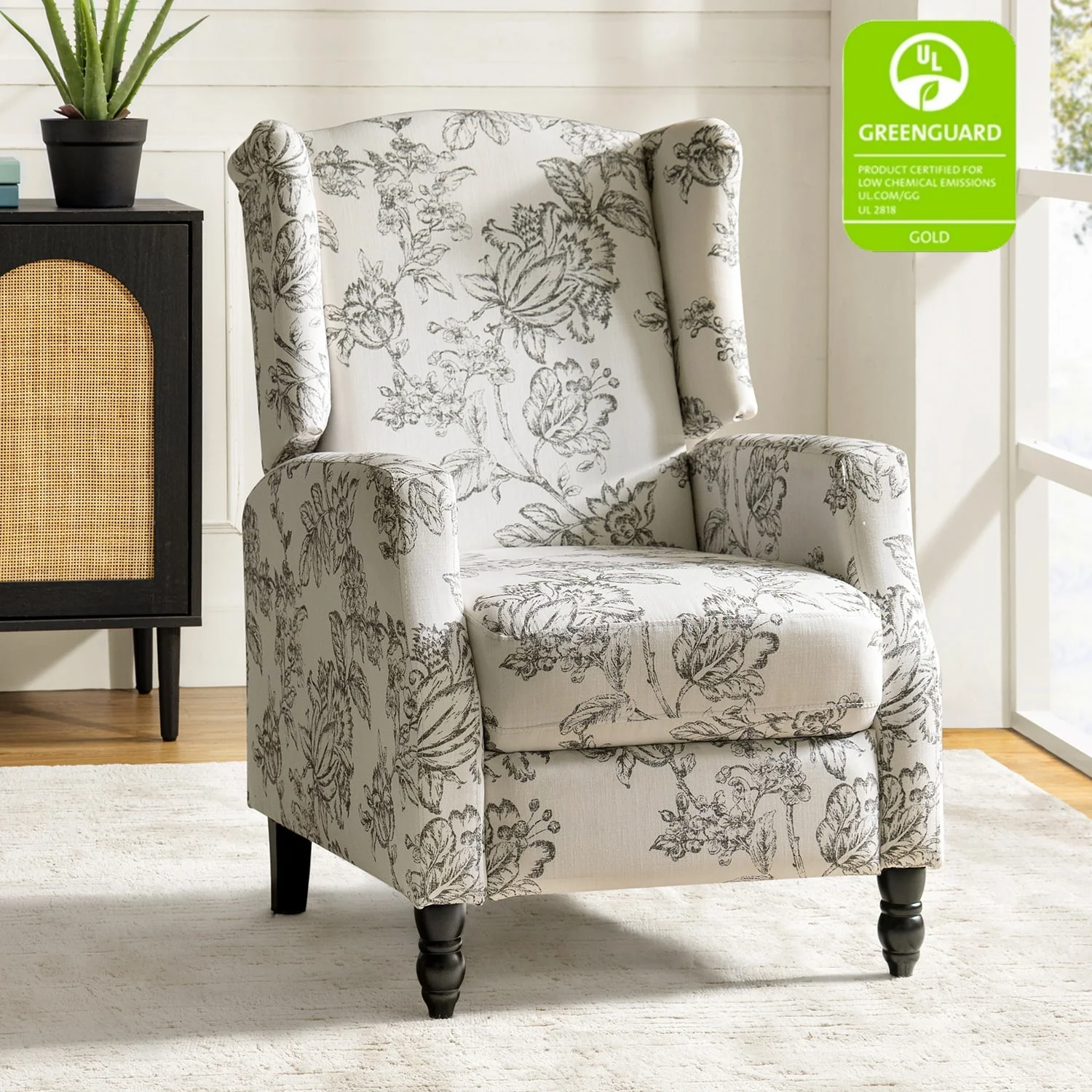 Lilith Upholstered Recliner Chair with Adjustable Backrest & Footrest - Image 26