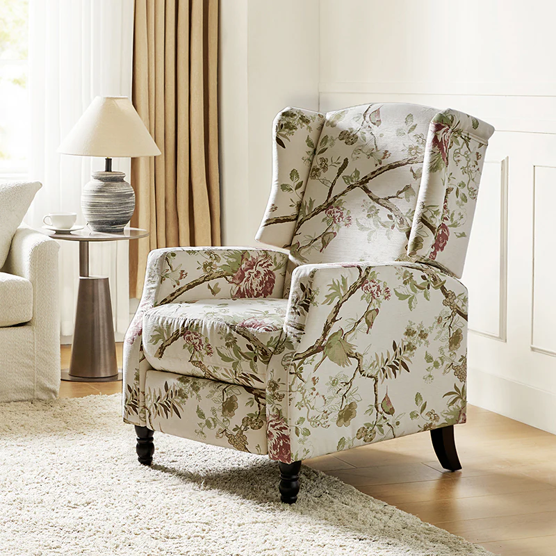 Lilith Upholstered Recliner Chair with Adjustable Backrest & Footrest - Image 41