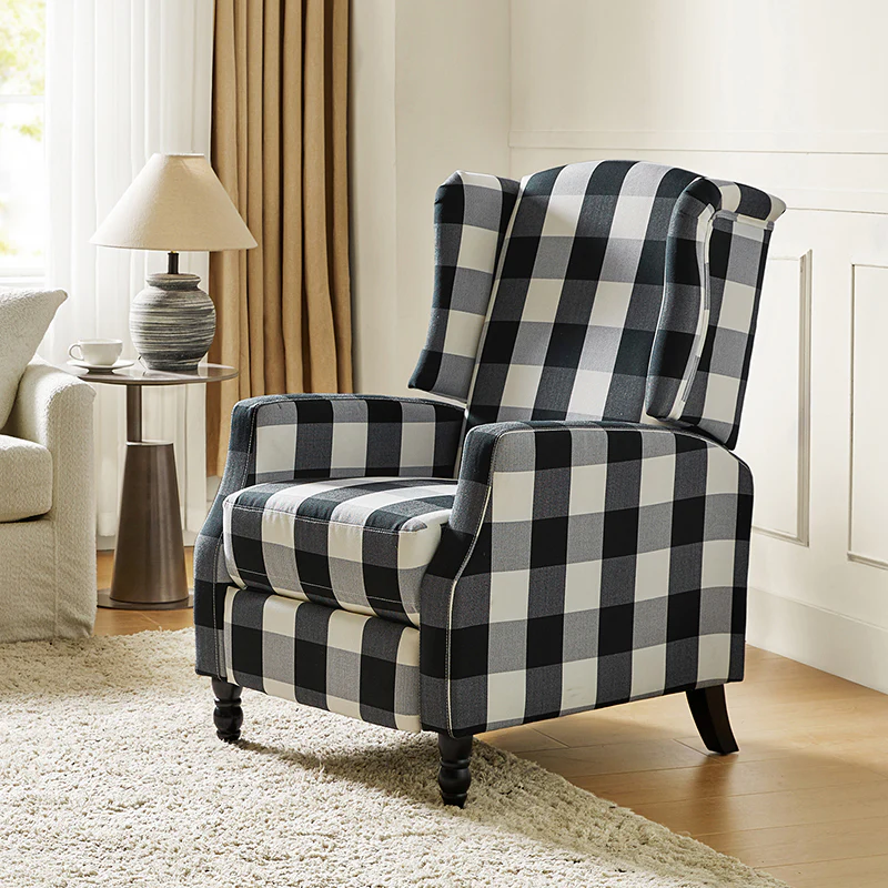 Lilith Upholstered Recliner Chair with Adjustable Backrest & Footrest - Image 9