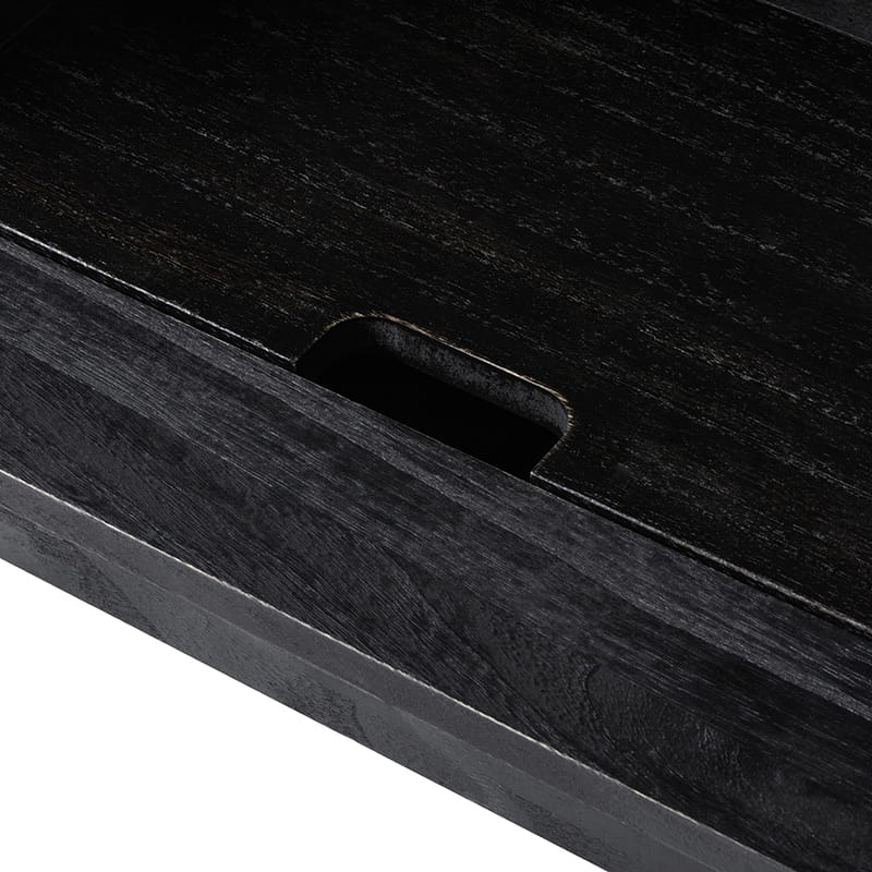 Lina Modern Solid Wood End Table with Charging Station – Slatted Bedside Table with Hidden Storage(Optional Types) - Image 12