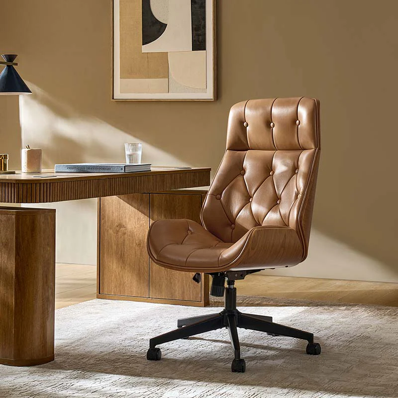 Linzy Genuine Leather Office Chair - Image 10