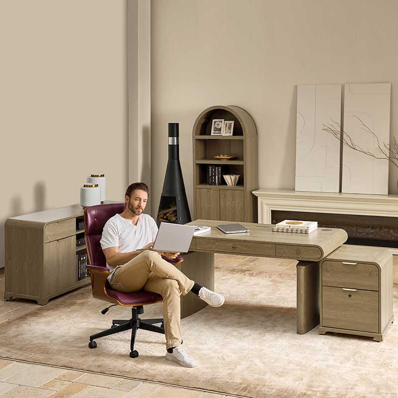 Louise 5-Piece Modern Electric Adjustable Home Office Set - Image 11