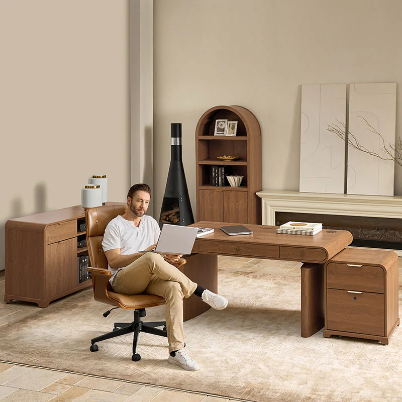 Louise 5-Piece Modern Electric Adjustable Home Office Set - Image 3
