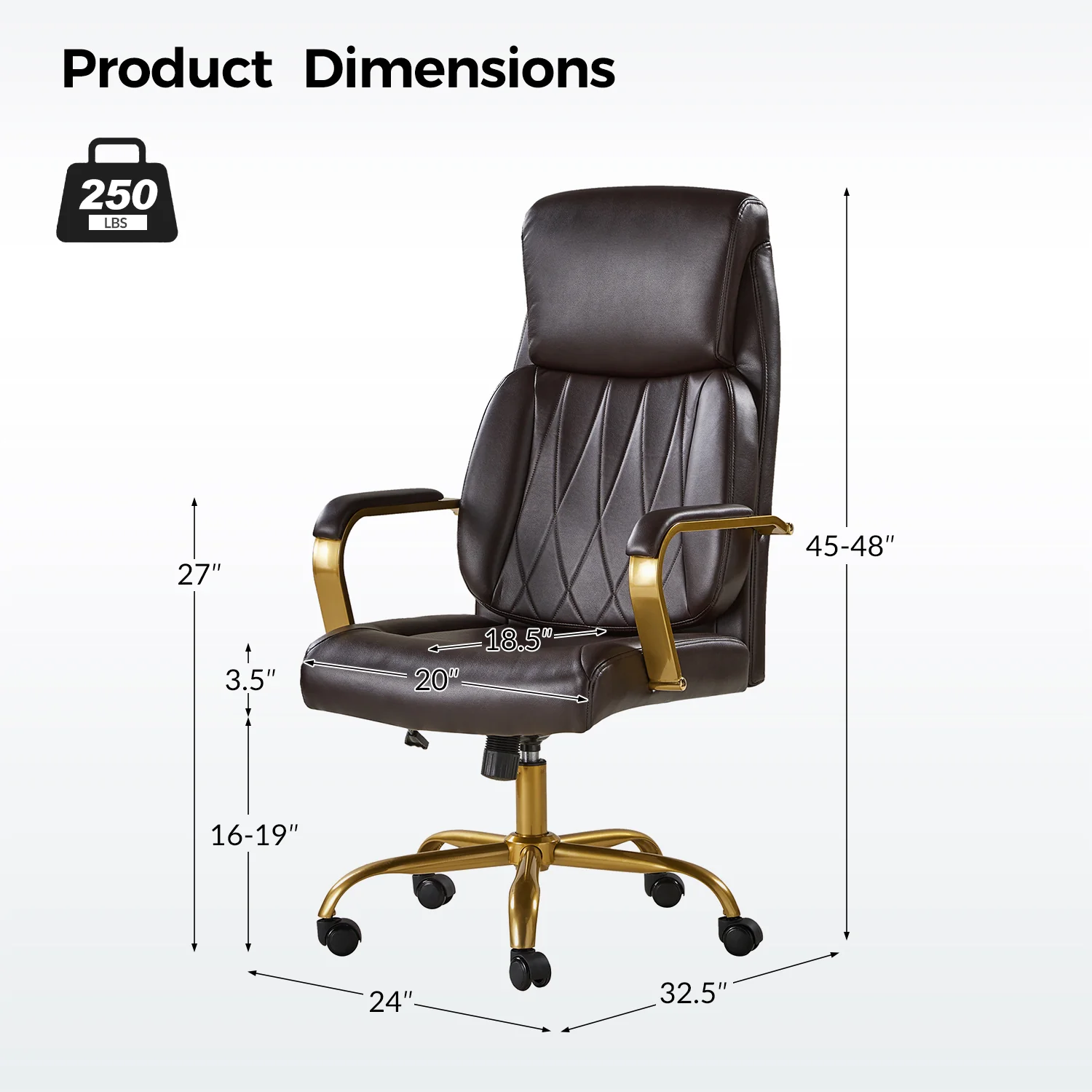Ludwig Ergonomic Office Chair with Lumbar Support - Image 14